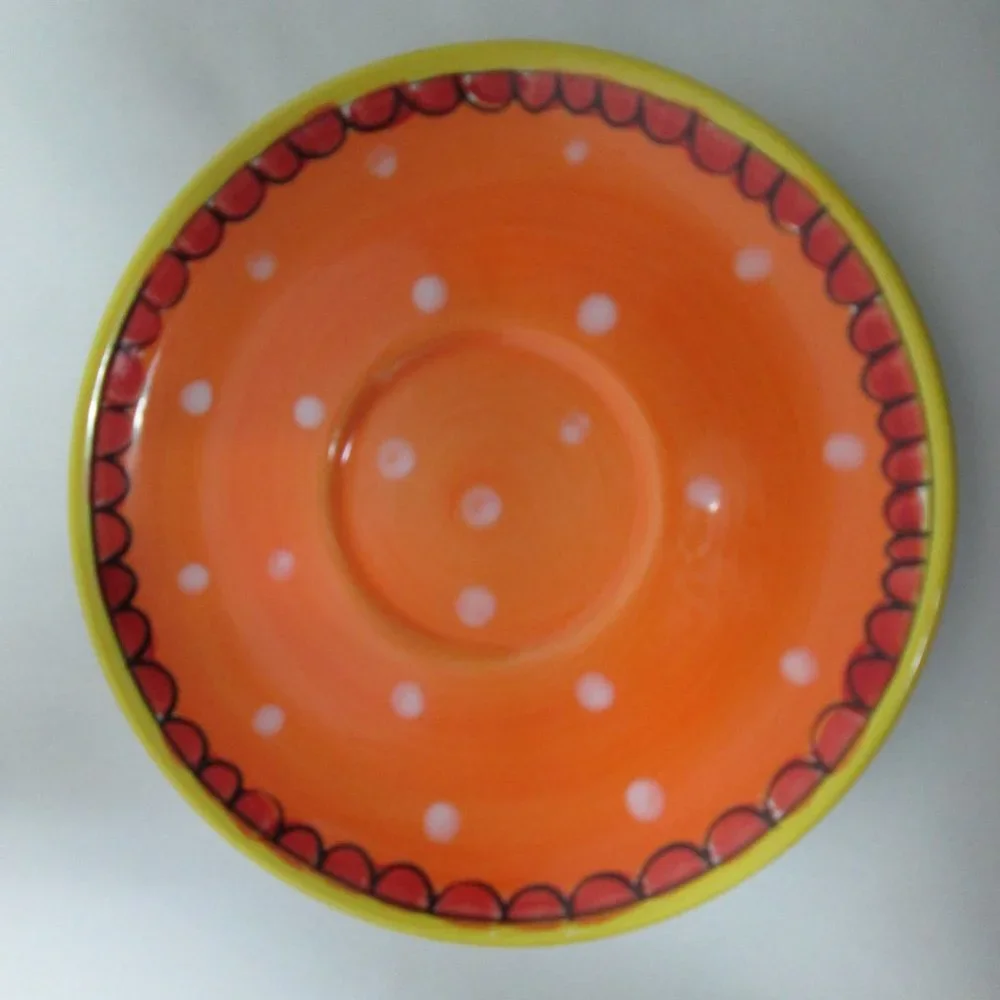 Blond Amsterdam Set 4 multi color Large Saucer Lunch Appetizer Plates 7.5